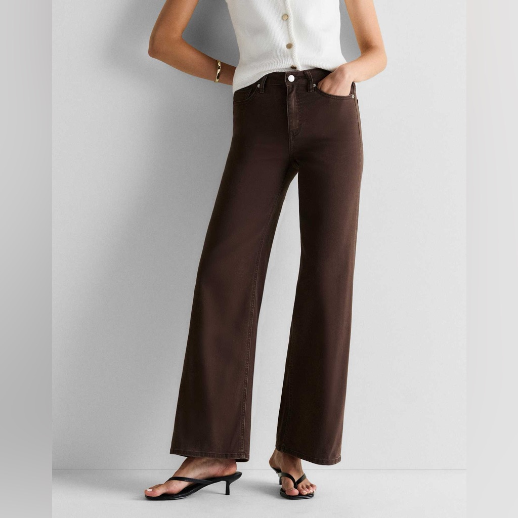 Quince Bella Stretch Wide Leg Jeans, Size 28